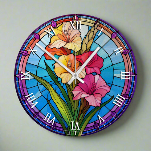 Gladiolus Suncatcher Effect Clock